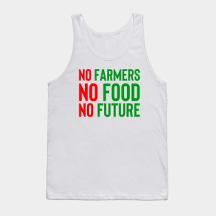 NO FARMERS NO FOOD NO FUTURE - FARMERS PROTEST Tank Top